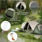 Tienda de Campaña Plegable con 2 Habitaciones y Bolsa de Transporte Impermeable 450x215x180 cm Verde Oliva y Marrón Tienda de Campaña Plegable con 2 Habitaciones y Bolsa de Transporte Impermeable 450x215x180 cm Verde Oliva y Marrón