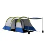 Tienda de Campaña Plegable para 3 Personas 2 Habitaciones Bolsa de Transporte 420x200x150 cm Azul Oscuro y Verde