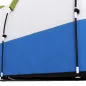 Tienda de Campaña Plegable para 3 Personas 2 Habitaciones Bolsa de Transporte 420x200x150 cm Azul Oscuro y Verde