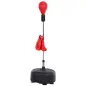 Punching Ball con Altura Ajustable en 136-154 cm y Base Rellenable Soporte y Guantes para Adultos y Adolescentes Rojo