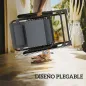 Set de 2 Tumbonas Jardín Exterior Plegables de Gravedad Cero con Mesa Auxiliar con Portavasos Reposacabezas Gris
