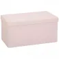 Puff Almacenaje, Banco Almacenaje Plegable 84 L 76x38x38 cm Tapizado en Lino Sintético Baúl de Almacenamiento Rosa