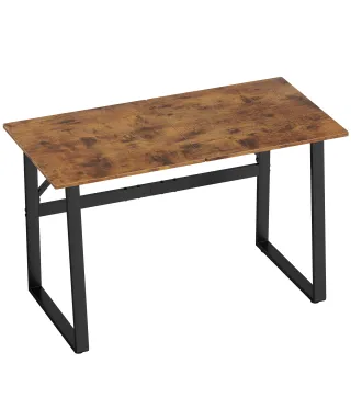 Escritorio Industrial 120x60x76 cm Mesa de Ordenador Patas de Acero para Casa Oficina Estudio Marrón Rústico