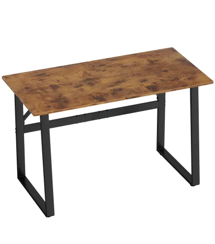 Escritorio Industrial 120x60x76 cm Mesa de Ordenador Patas de Acero para Casa Oficina Estudio Marrón Rústico