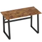 Escritorio Industrial 120x60x76 cm Mesa de Ordenador Patas de Acero para Casa Oficina Estudio Marrón Rústico