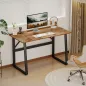 Escritorio Industrial 120x60x76 cm Mesa de Ordenador Patas de Acero para Casa Oficina Estudio Marrón Rústico