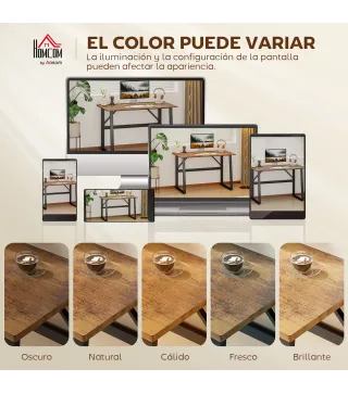 Escritorio Industrial 120x60x76 cm Mesa de Ordenador Patas de Acero para Casa Oficina Estudio Marrón Rústico