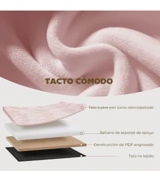 Puff Almacenaje Banco Almacenaje Plegable 72 L 76x38x35 cm Tapizado en Terciopelo Baúl de Almacenamiento Rosa