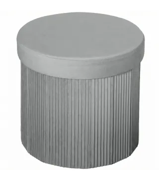 Puff Almacenaje Banco Almacenaje Plegable 35 L 38x38x38 cm Tapizado en Terciopelo Baúl de Almacenamiento Gris Oscuro