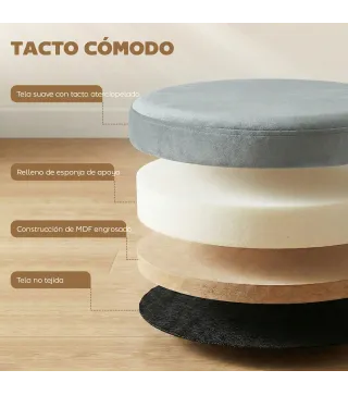 Puff Almacenaje Banco Almacenaje Plegable 35 L 38x38x38 cm Tapizado en Terciopelo Baúl de Almacenamiento Gris Oscuro