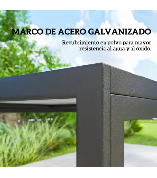 Conjunto de Mesa y 6 Sillas de Jardín con Acabado Efecto Madera, Negro