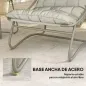 Conjunto de Jardín de 3 Piezas con 2 Sillas Lounge Mesa de Café y Cojines para Exterior Patio Balcón Gris Claro