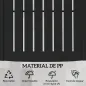 Conjunto de 2 Tumbonas Reclinables de Plástico PP con Bandeja Lateral Respaldo Ajustable 5 Niveles 192x57x28,5 cm Negro