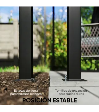 Cenador 3x3 m con Techo Deslizante y Protección UV, Beige