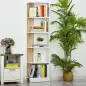 Estantería de Almacenaje con 5 Estantes Librería Multiusos para Estudio Oficina con Base Elevada Diseño Elegante 45x21x1 Estantería de Almacenaje con 5 Estantes Librería Multiusos para Estudio Oficina con Base Elevada Diseño Elegante 45x21x1