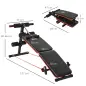 Banco de Ejercicio o Musculación, Banco Abdominales Plegable Ajustable en Altura con Soporte Poplíteo Regulable Ideal Hogar y Gi