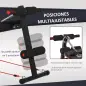 Banco de Ejercicio o Musculación, Banco Abdominales Plegable Ajustable en Altura con Soporte Poplíteo Regulable Ideal Hogar y Gi