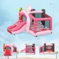 Castillo Hinchable para Niños con Soplador Tobogán Cama Elástica Piscina de Pelotas Canasta de Baloncesto 255x230x196cm