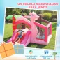 Castillo Hinchable para Niños con Soplador Tobogán Cama Elástica Piscina de Pelotas Canasta de Baloncesto 255x230x196cm