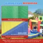 Castillo Hinchable Acuático con Soplador 550W 9 en 1 con Tobogán Trampolín Escalada 2 Piscinas Canasta Columna de Boxeo