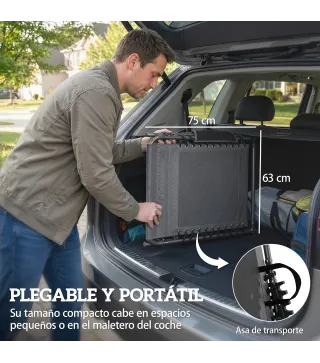 Set de 2 Tumbonas Plegables con Reposacabezas Parasol Bolsillo Lateral y Respaldo Reclinable en 5 Posiciones Gris