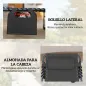 Set de 2 Tumbonas Plegables con Reposacabezas Bolsillo Lateral y Respaldo Reclinable en 5 Posiciones Negro