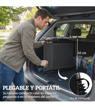 Set de 2 Tumbonas Plegables con Reposacabezas Parasol Bolsillo Lateral y Respaldo Reclinable en 5 Posiciones Negro