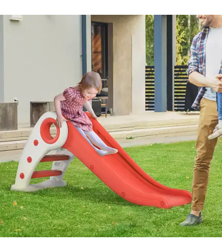 Tobogan Infantil de 18-36 Meses Tobogan para Ninos Plegable con Escaleras Rampa Larga para Jardin Parque Interiores 120x