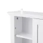 Armario de Baño de Pared Multifuncional Gabinete para Ahorro de Espacio con 3 Niveles Abiertos 1 Puerta Estante Ajustabl