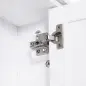 Armario de Baño de Pared Multifuncional Gabinete para Ahorro de Espacio con 3 Niveles Abiertos 1 Puerta Estante Ajustabl