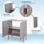 Mueble Bajo de Lavabo para Baño Compacto con 2 Puertas de Armario 60x30x70 cm