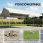 Carpa Garaje Portátil 5x6 m con Estructura de Acero Galvanizado Impermeable Anti-UV Cobertizo para Herramientas Crema