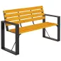 Banco de Jardín Exterior de 2 Plazas con Respaldo y Asiento Listonado de Madera Marco de Acero 136x54x82 cm Natural Banco de Jardín Exterior de 2 Plazas con Respaldo y Asiento Listonado de Madera Marco de Acero 136x54x82 cm Natural