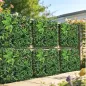 Set de 6 Setos Artificiales Ocultación Jardín 50x50 cm Tipo Milán Fácil Montaje Anti-UV para Terraza Balcón Verde