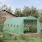 Invernadero de Túnel con 12 Ventanas Puerta Invernadero de Huerto para Cultivos Plantas Verduras Flores Verde