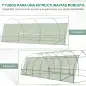Invernadero de Túnel con 12 Ventanas Puerta Invernadero de Huerto para Cultivos Plantas Verduras Flores Verde