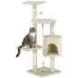 Rascador para Gatos Altura 116 cm Árbol para Gatos Torre de Escalada con Postes Rascadores de Sisal Cueva Plataformas y Juguetes