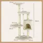 Rascador para Gatos Altura 116 cm Árbol para Gatos Torre de Escalada con Postes Rascadores de Sisal Cueva Plataformas y Juguetes