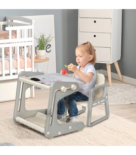 Juego de Tablero de Dibujo y Silla para Niños