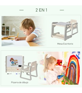Juego de Tablero de Dibujo y Silla para Niños
