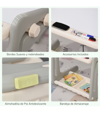 Juego de Tablero de Dibujo y Silla para Niños