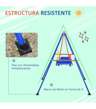 Columpio Infantil de Metal