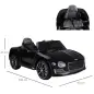 Coche Eléctrico para Niños Bentley GT Coche de Batería para Niños de +3 Años Velocidad 2,5-5 km/h 108x60x43 cm Negro