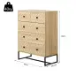 Armario Auxiliar Cajonera Cómoda 5 Cajones Mesilla de Noche Organizador Almacenaje Oficina 80x39,5x110cm Armario Auxiliar Cajonera Cómoda 5 Cajones Mesilla de Noche Organizador Almacenaje Oficina 80x39,5x110cm