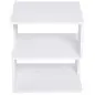 Mesa de Centro Mesita de Noche Mesita Auxiliar de 2 Niveles con Estante de Almacenamiento para Salón 40x40x43cm Blanco