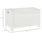 Baúl de Almacenaje con Tapa Baúl de Almacenaje Versátil con Bisagra de Seguridad para Pasillo Salón 81x40x46 cm Blanco Baúl de Almacenaje con Tapa Baúl de Almacenaje Versátil con Bisagra de Seguridad para Pasillo Salón 81x40x46 cm Blanco