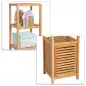 Estantería de Baño de Bambú Estantería de Almacenaje para Baño con 1 Puerta y 4 Estantes para Cocina Salón Dormitorio 33 Estantería de Baño de Bambú Estantería de Almacenaje para Baño con 1 Puerta y 4 Estantes para Cocina Salón Dormitorio 33