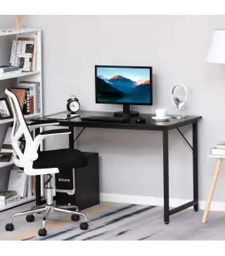 Escritorio para Hogar Oficina Mesa de Comedor Mesa de Ordenador Mesa de Estudio con Pies Ajustables Mobiliario Simple de Oficina