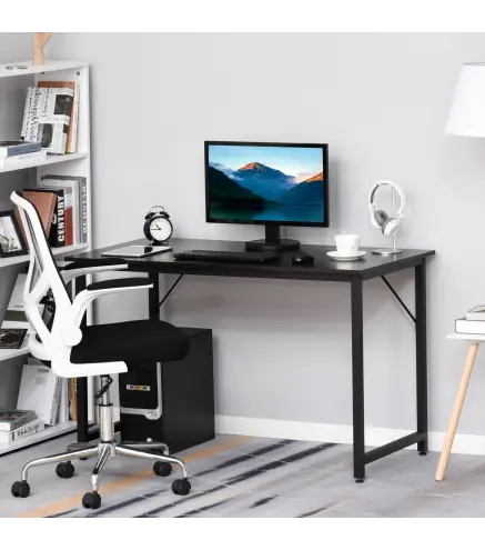 Escritorio para Hogar Oficina Mesa de Comedor Mesa de Ordenador Mesa de Estudio con Pies Ajustables Mobiliario Simple de Oficina