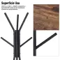 Perchero de Pie Metálico Perchero en Forma de Árbol Dormitorio Oficina para Colgar Ropa Bolsas Sombrero 6 Ganchos con 2 Estantes